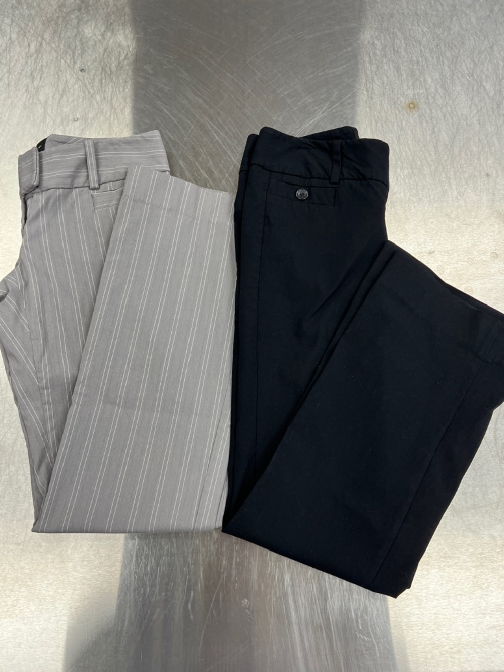 The Limited Women's Dress Pants - Black & Light Gray Pinstripe